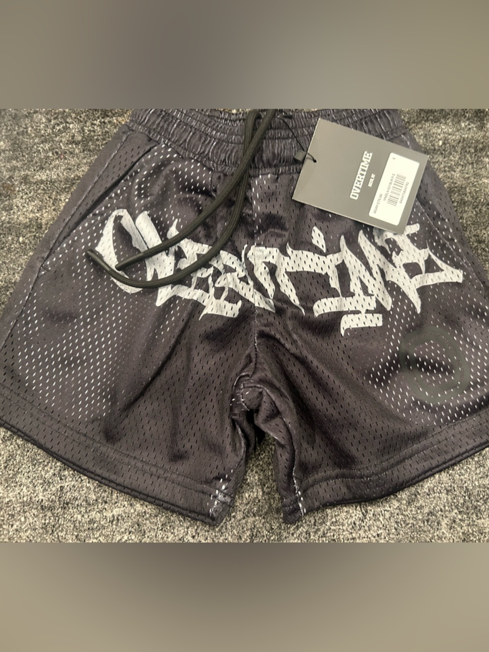 Boys vandal grafiti Mesh black Drawstring Shorts